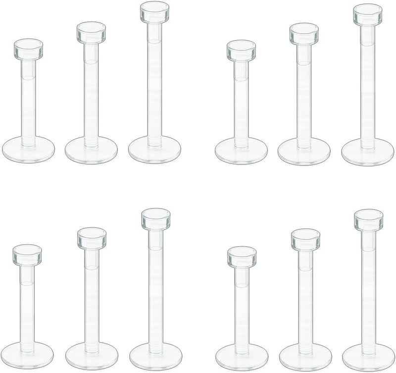 NZDLM 16g Clear Nose Studs Plastic Helix Piercing Jewelry for Women Men 16 Gauge Bioflex Earrings Lobe Piercing Retainers for Work Sport Surgery Sensitive Ears Lip Tongue Piercing Rings 12pcs - Image 1